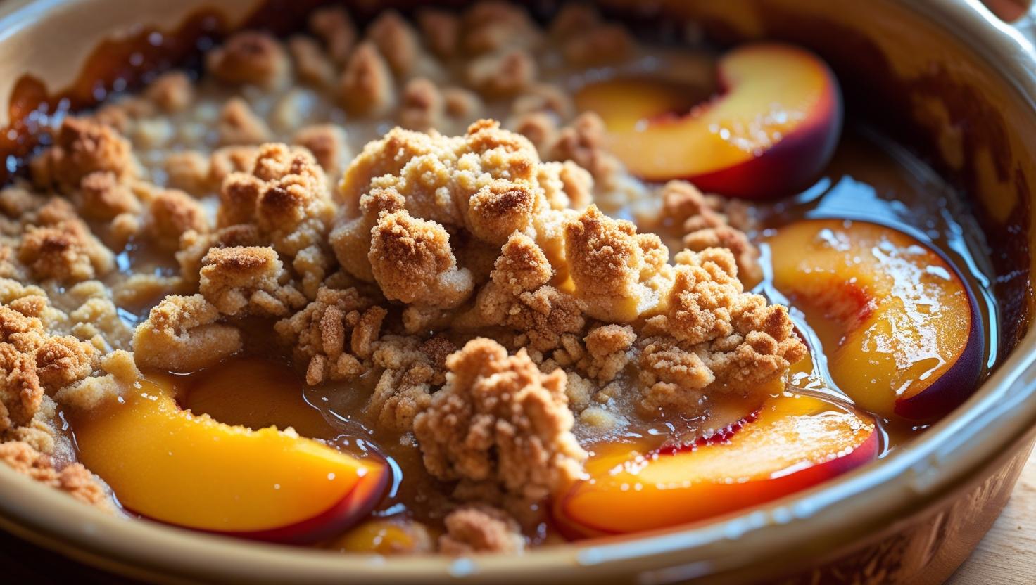 Peach Crisp with Fresh Peaches